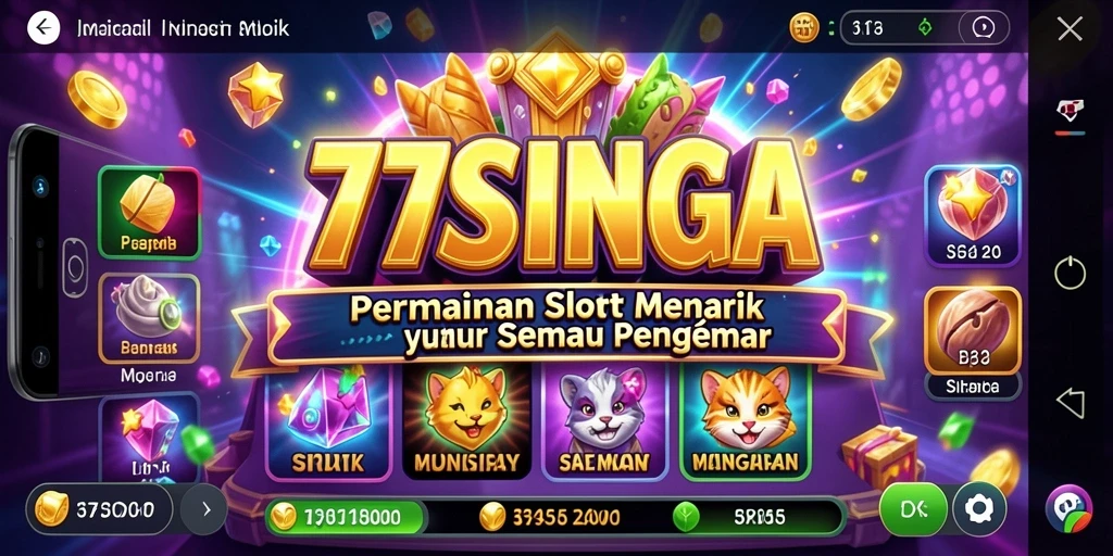 Tampilan gameplay Slot yang memukau di 77SINGA.