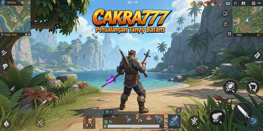 Tampilan gameplay CAKRA777 dalam dunia terbuka yang menakjubkan.