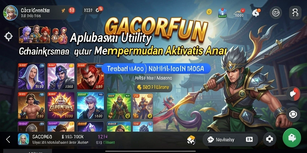 Tampilan intuitif GACORFUN untuk aktivitas sehari-hari.