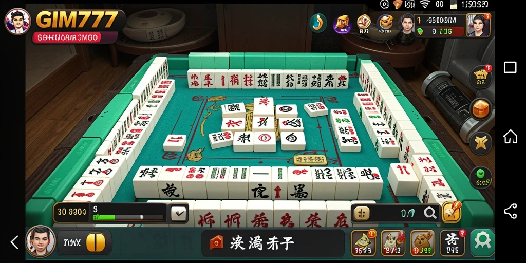 Screenshot gameplay GIM777 yang menampilkan suasana Mahjong yang seru.