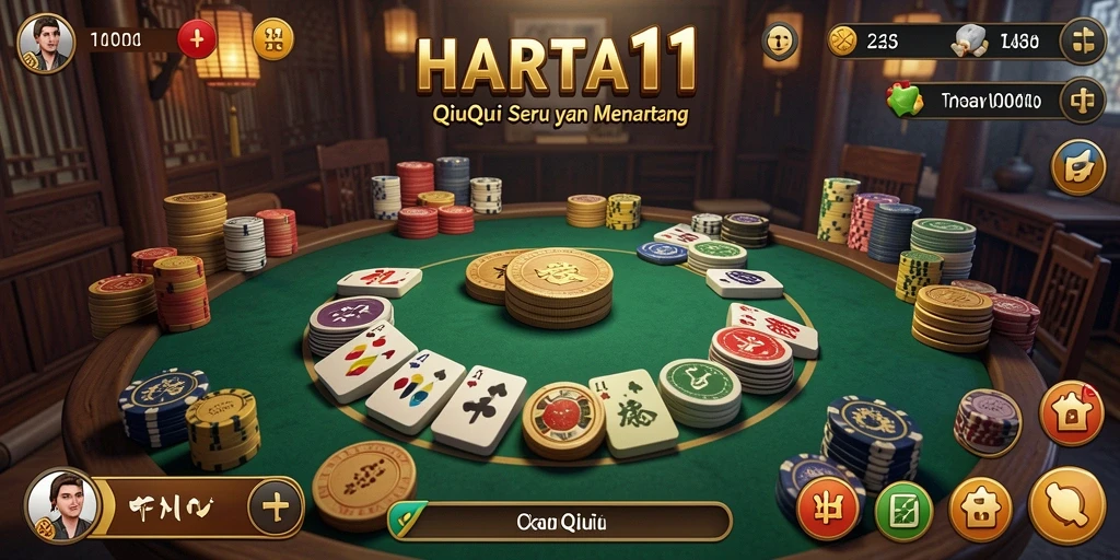 Tampilan gameplay QiuQiu yang menarik dan penuh strategi.