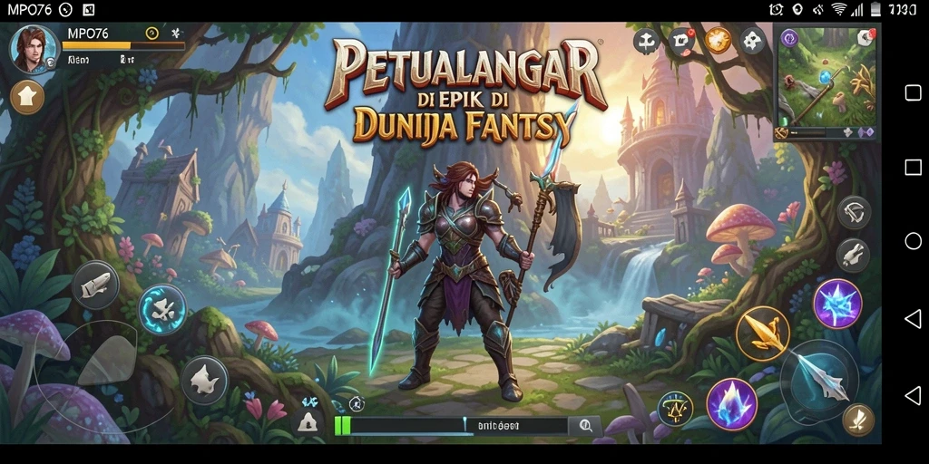 Tampilan gameplay MPO76 yang menakjubkan dengan petualangan seru.