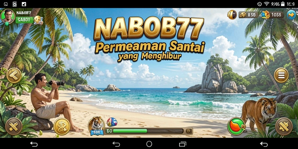 Tampilan gameplay NABOB77 yang penuh warna dan seru.