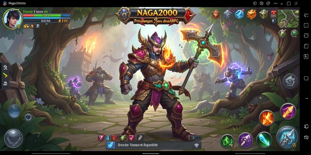 Screenshot NAGA2000 menunjukkan pertarungan epik dalam dunia ARPG yang menakjubkan.