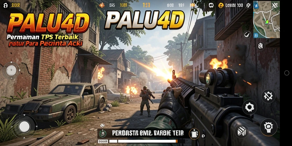Screenshot utama PALU4D menampilkan aksi seru dalam game TPS.