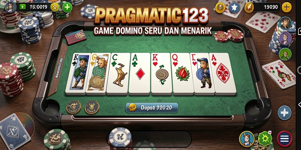 Tampilan gameplay domino di PRAGMATIC123 yang menarik dan interaktif.