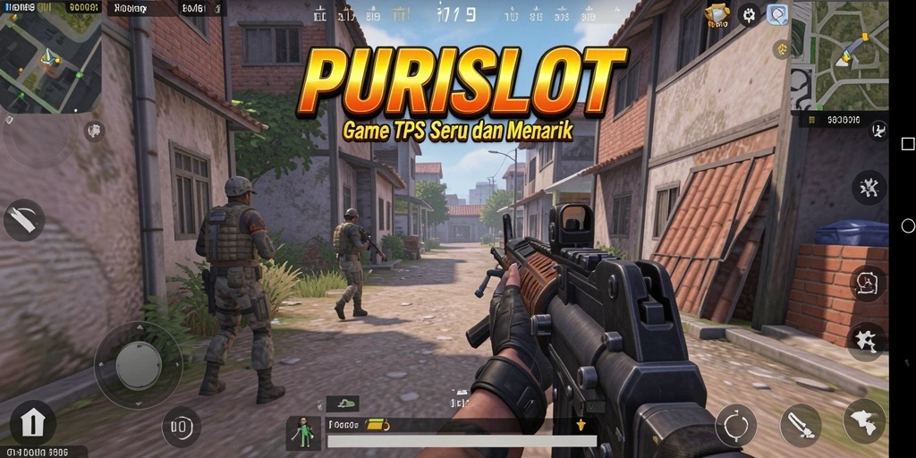 Gameplay seru di PURISLOT dengan aksi tembak-menembak mendebarkan.