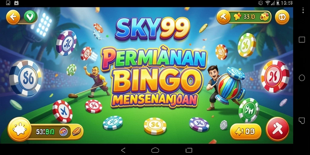 Tampilan gameplay Bingo yang seru dan interaktif di SKY99.