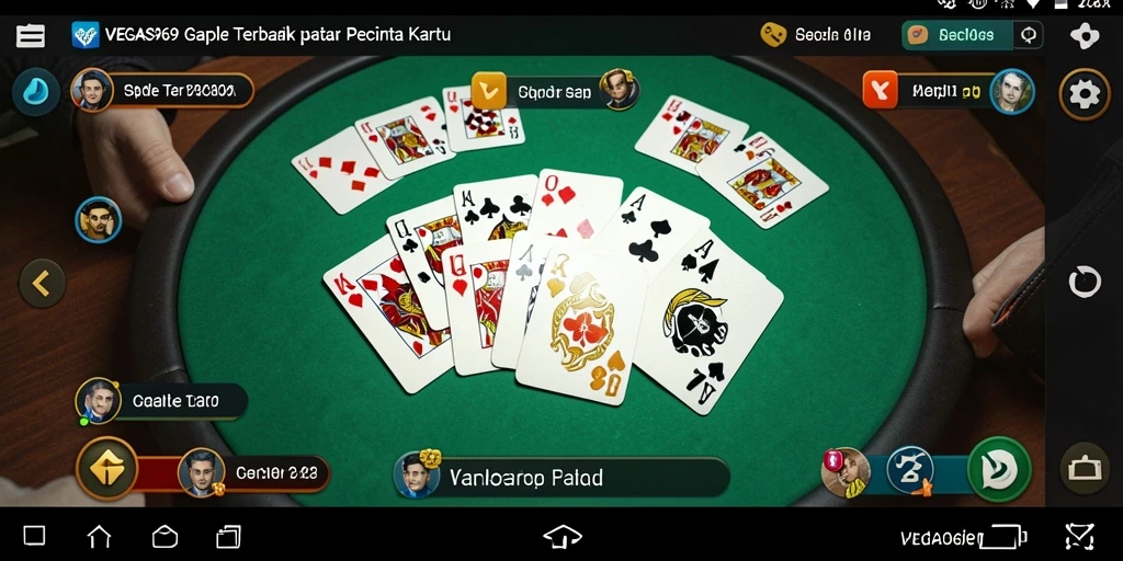 Tampilan gameplay Gaple yang seru dan interaktif di VEGAS969.