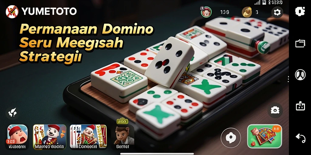 Tampilan gameplay seru dari YUMETOTO dalam permainan Domino.